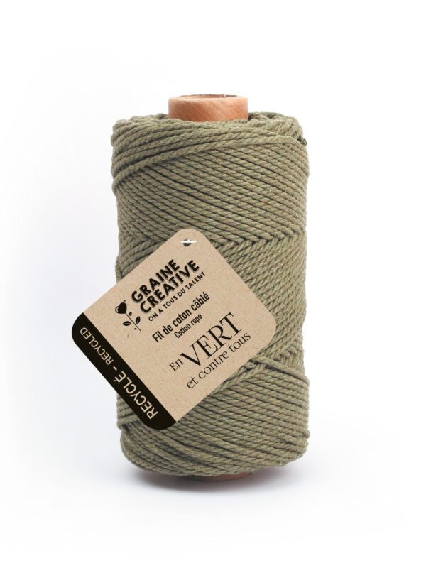 Gerecycled katoendraad 400 g Ø 2 mm x 100 m – Groen