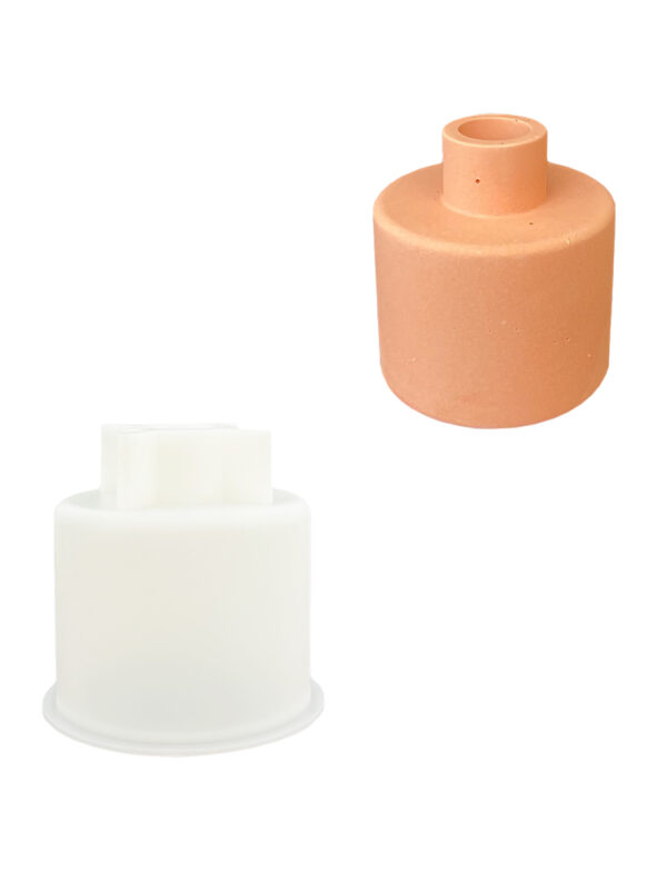 Silicone mould round vase