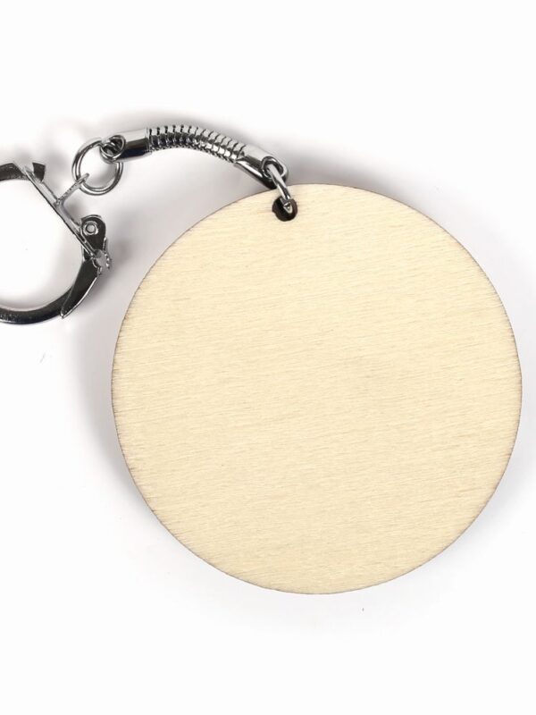 Round wooden keychain ? 55 mm (10 pcs)
