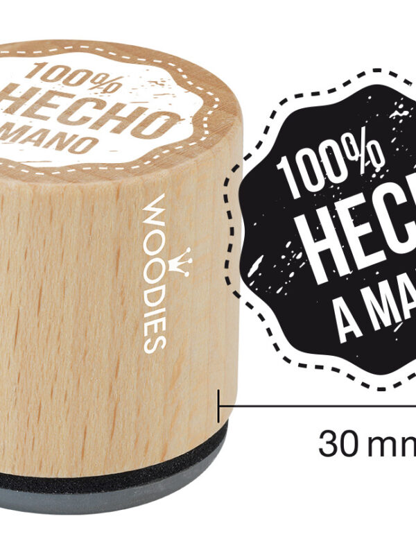 Woodies wooden stamp 30mm – 100% handmade