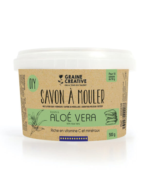 Jar soap base 500g – Aloe vera