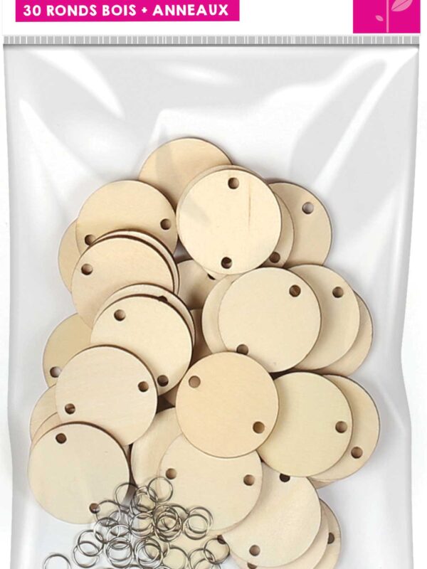 30 wooden rings with birthday calendar