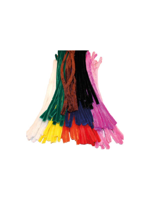 Chenille 8 mm x 500 mm - Colors mix (100 pcs) ZKK