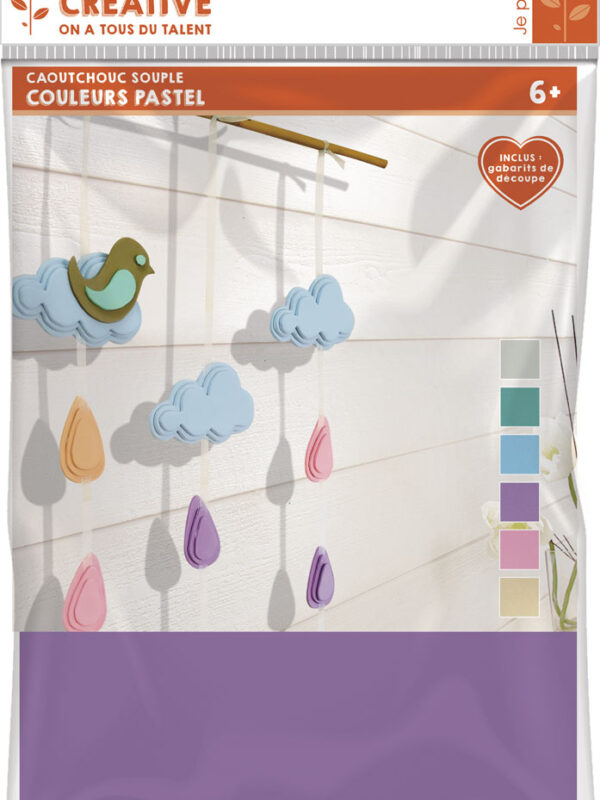 Rubber sheets – Pastel colors (6 pcs)