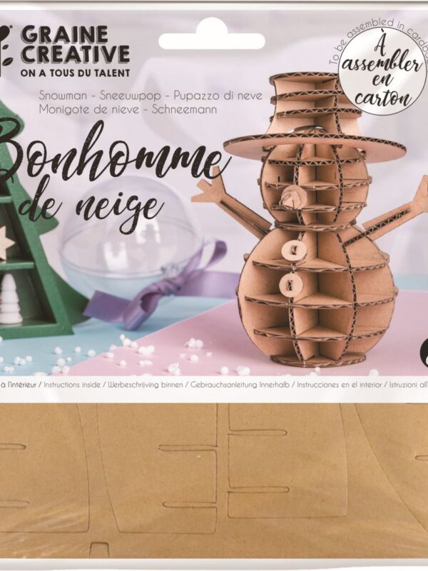 Cardboard snowman model 150 x 150 mm