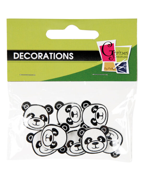 Autocollant 20 mm - Panda (8 pièces)