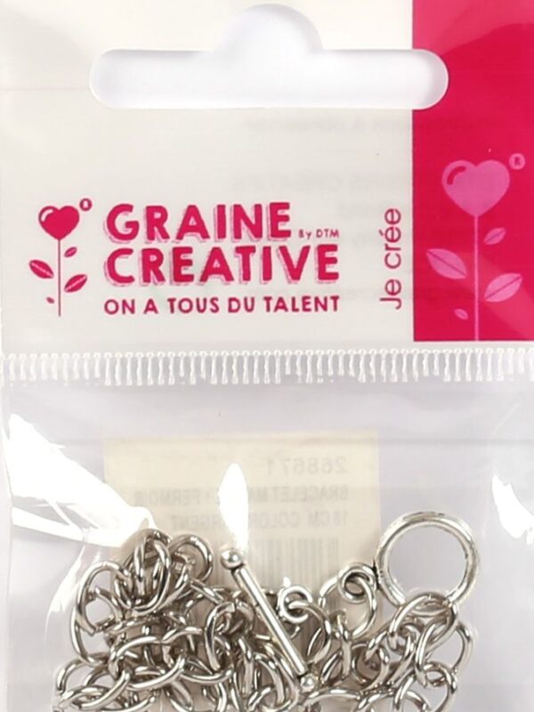 Bracelet mesh + clasp 18 cm silver