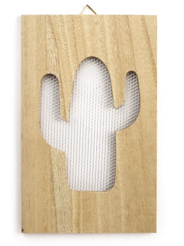 Wooden wire mesh board 150 mm x 240 mm x 6 mm - Cactus