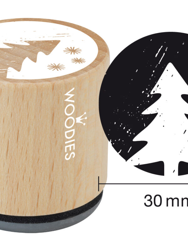 Woodies wooden stamp 30mm – Christmas tree 2