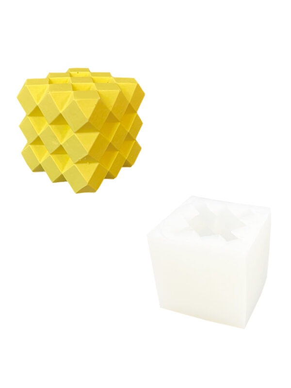 Moule en silicone cube à facettes