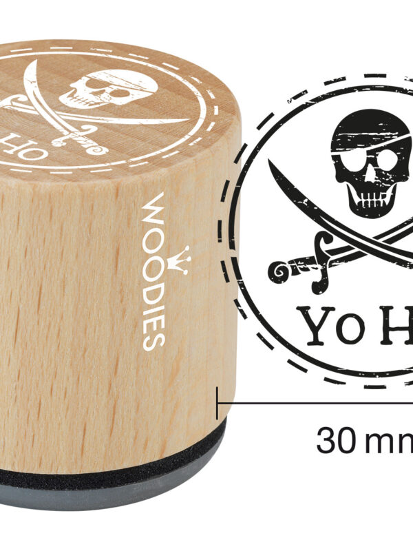 Woodies wooden stamp 30mm – Yo ho