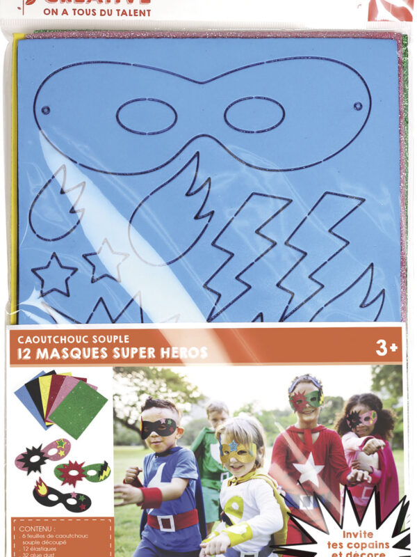 Foam masks – Super heroes (12 pcs)