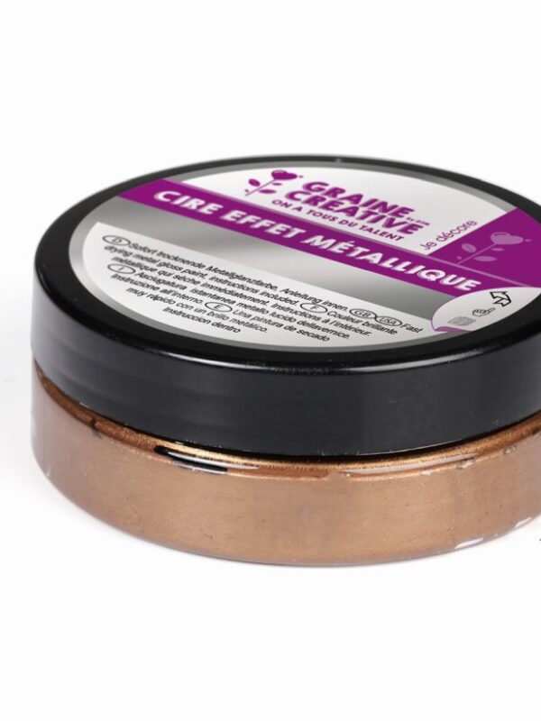 Metallic wax effect bronze