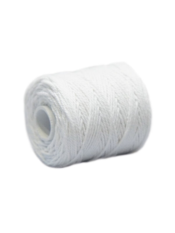 Katoenen koord 65 m 1 mm wit