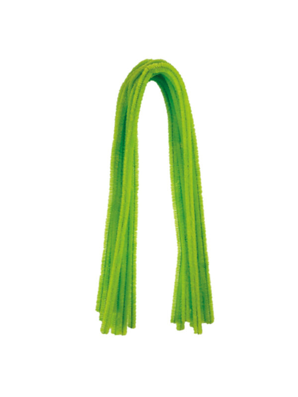 Chenille 8 mm x 500 mm - Light green (10 pcs) ZKK