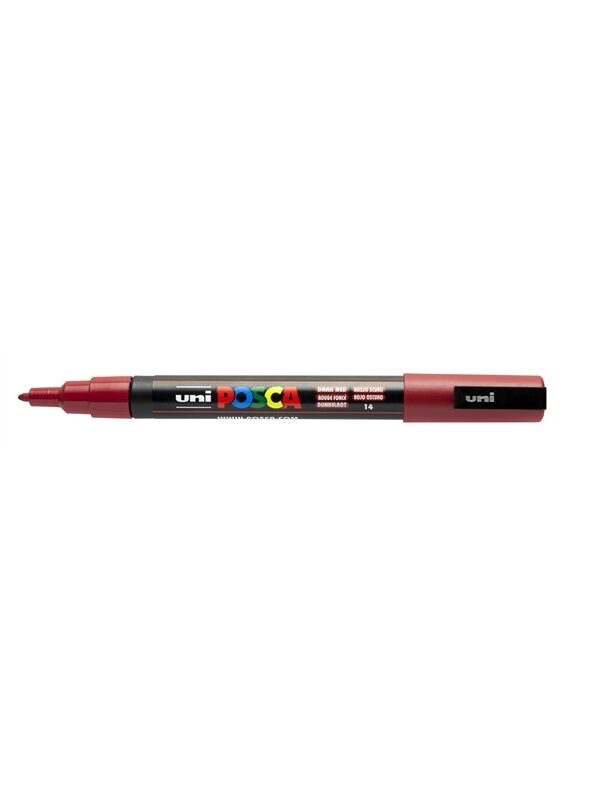 Posca paint marker PC3M fine conical tip - dark red