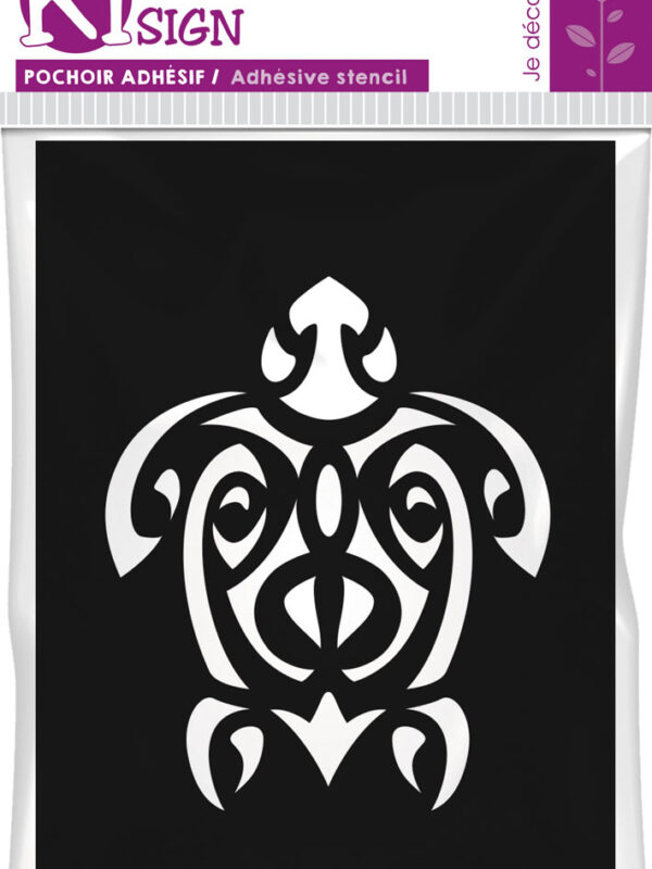 Selbstklebende Schablone – Maori-Schildkröte 7 x 10 cm