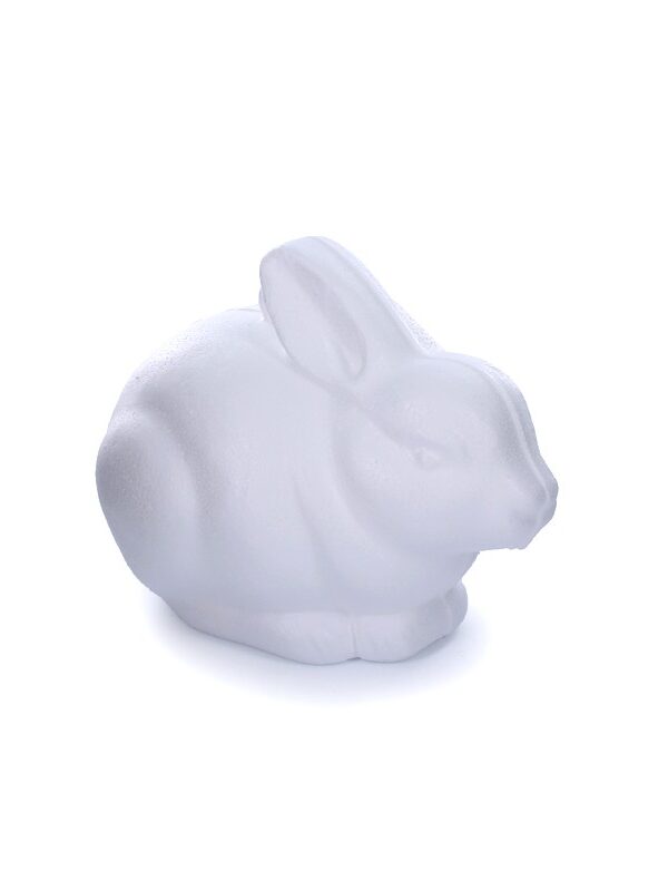 Lapin couché polyst. 10.5x13.5cm x5pcs