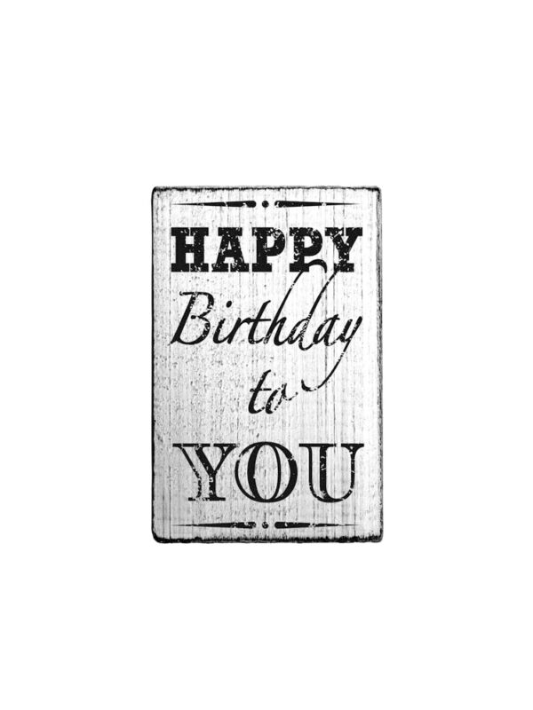 Holzstempel Vintage 70 mm x 42 mm – Happy Birthday to you 2
