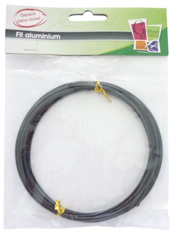 5 m aluminium wire Ø 1.5 black