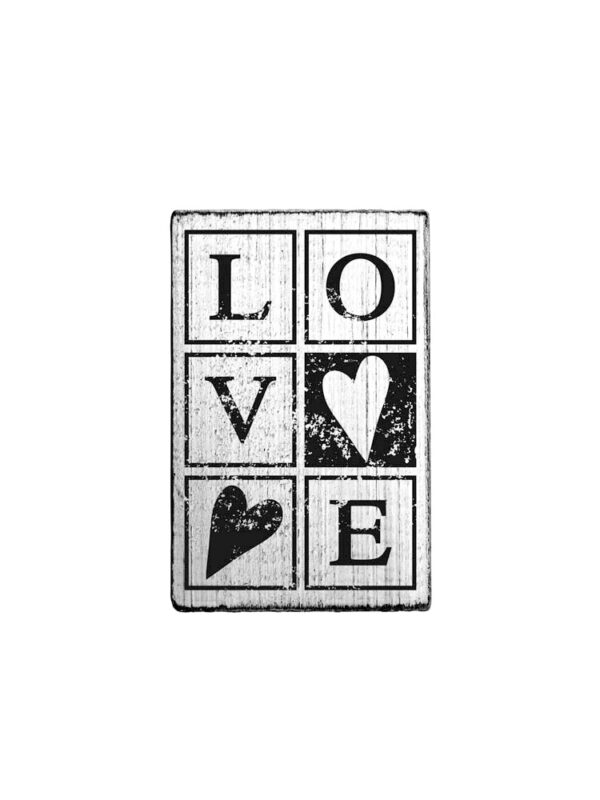Holzstempel Vintage 70 mm x 42 mm – Love
