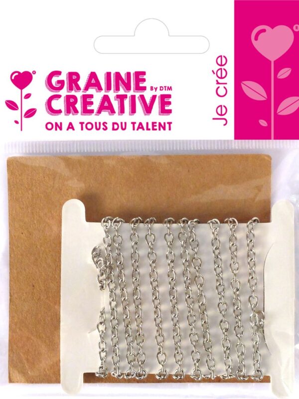 Chain 1m silver mesh 3mm