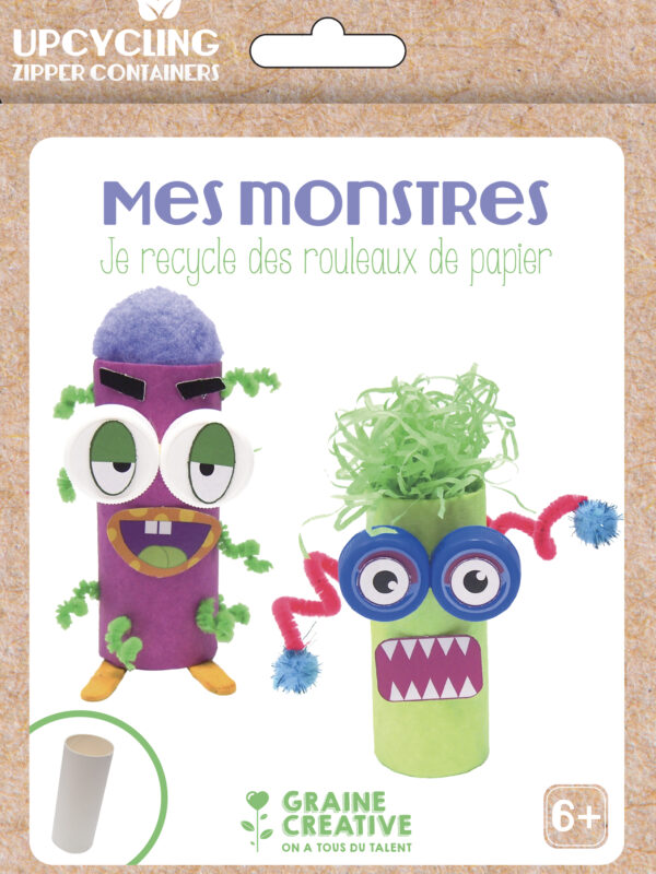 Upcycling kit – My monsters with paper rolls