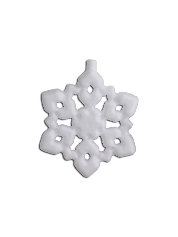 Polystyrene snowflake 7.5cm – 16 pcs