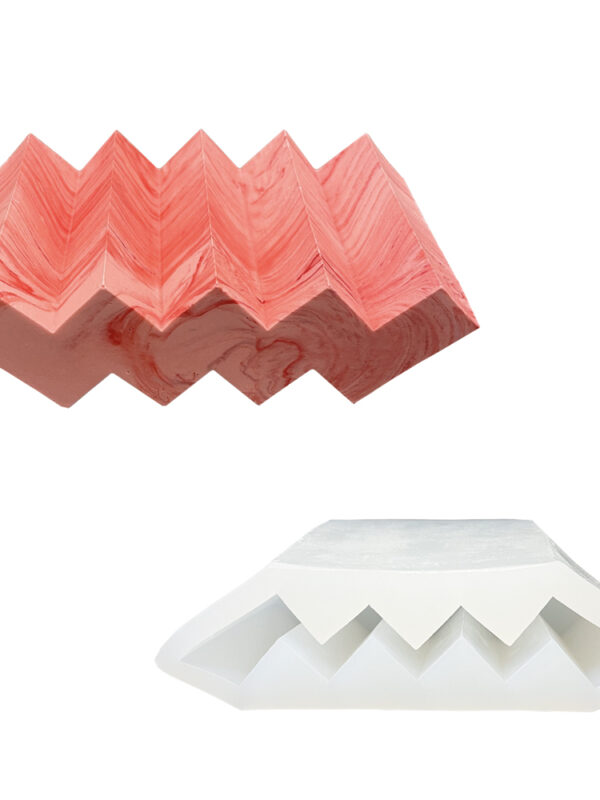 Silicone mould zigzag soap dish