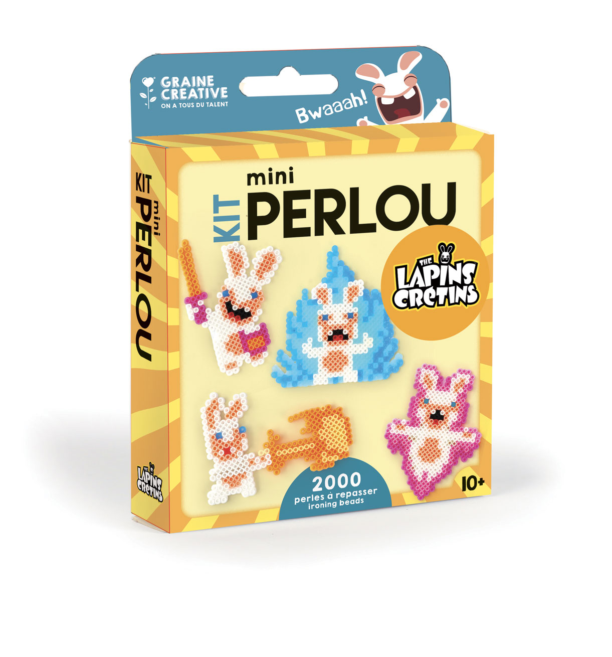 Mini Rabbid Rabit Raving Mini iron-on beads kit – Raving Rabbits (2000 pcs) - Unicraft