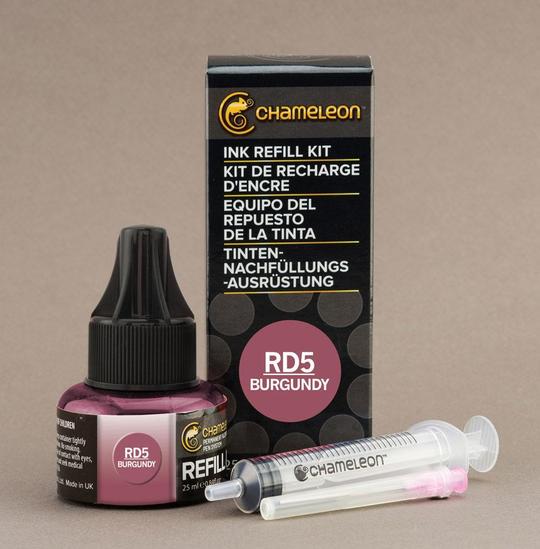 Chameleon ink refill 25ml Burgundy RD5 - Unicraft