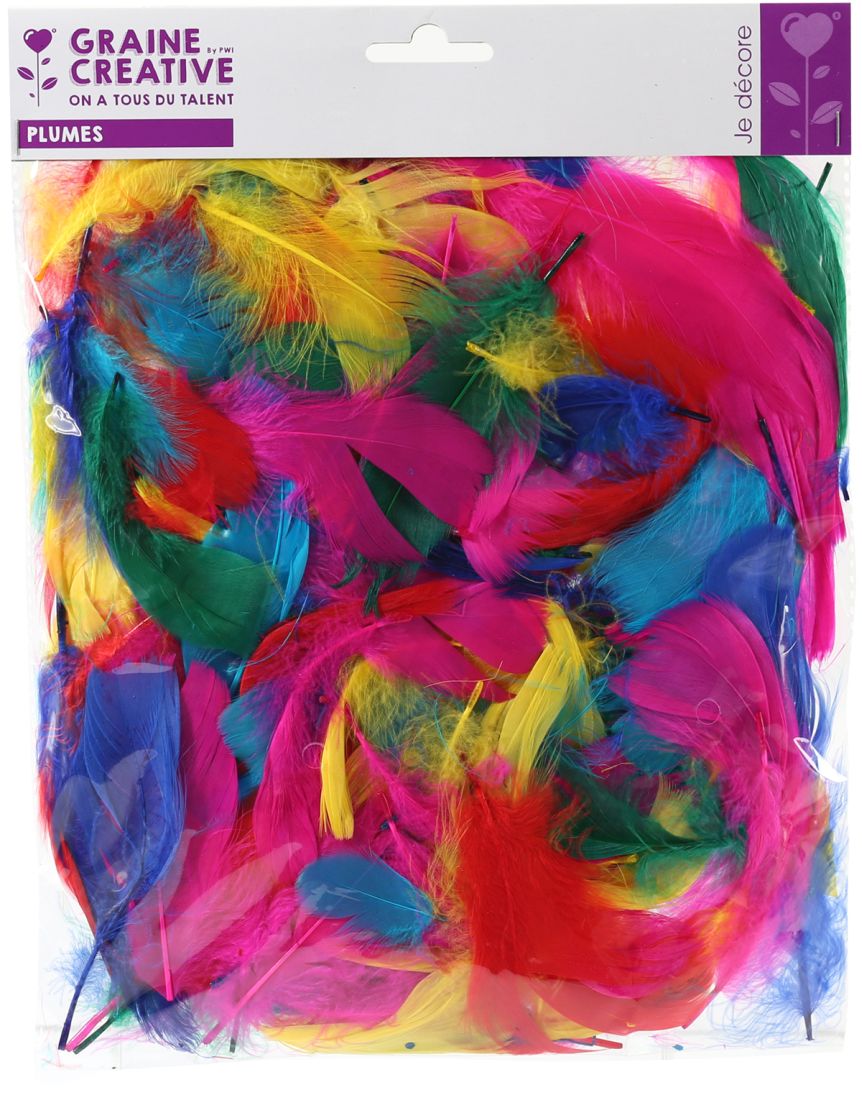 Goose feathers 180 mm 12 g – assorted colours - Unicraft